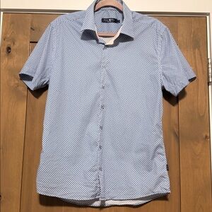 Stone Rose short sleeve button up casual shirt Mens M Preppy casual Academia